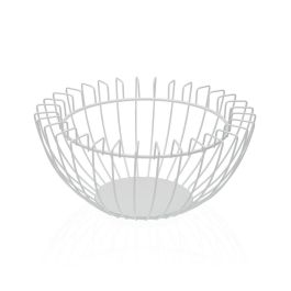 Frutero Versa Blanco Metal Acero 26 x 12 x 26 cm