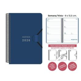 Agenda Anual (2026) Senfort Mini Espiral Tapa Pp Con Goma 90X135 S/V Azul Oscuro Precio: 7.58999967. SKU: B193XQSBWH