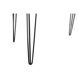 DKD Home Decor Mesa Comedor Alpino Marron Negro Acacia Metal 180 x 91 x 76 cm