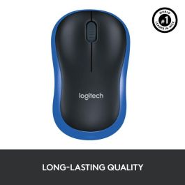 Logitech Ratón Inalámbrico M185 Plug-and-Play, Transmisión Rápida, Conveniencia y Libertad Inalámbrica, Larga Duración Batería