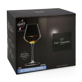 Chef & Sommelier Copas de Vino Krysta Distinction Caja 6 Unidades 28 cL Vidrio Transparente Aptas Lavavajillas Fabricadas en Francia