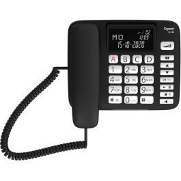 Gigaset DL780 Plus Teléfono DECT/analógico Inalámbrico con Altavoz, Identificador de Llamadas y Botones Grandes Negro