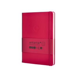 Cuaderno Con Gomilla Antartik Notes Tapa Dura A5 Hojas Cuadricula Burdeos 100 Hojas 80 gr Fsc