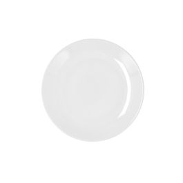Bidasoa Plato de Postre Glacial Coupe Porcelana 19 cm Blanco - Juego de 12 Unidades - Apto Lavavajillas y Microondas, Hostelería Apilable