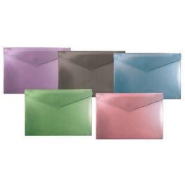 Carchivo Carpeta Dossier Broche Polipropileno 200 micras Cierre Velcro Formato Folio Colores Surtidos Pack 10 Unidades Precio: 9.5000004. SKU: B18TPQZXKB