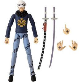 Bandai 36937 One Piece Trafalgar Law Figura de Acción Anime Heroes 17 cm con 16 Articulaciones Alta Calidad Multicolor