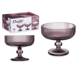 Copa Helado Rosa Rayas 310Ml Vivalto 12X9CM (24 Unidades) Precio: 40.49999954. SKU: B15L62H2BS