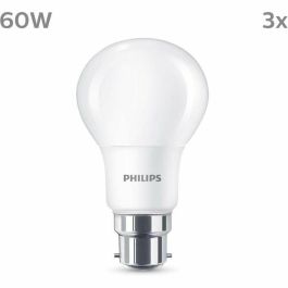 Philips PHI8719514451278 Bombilla LED 60W B22 Blanco Cálido Mate No Regulable Pack de 3