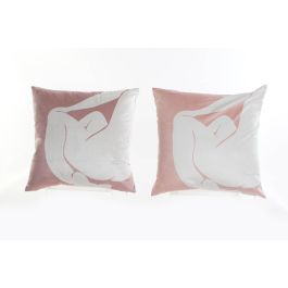 DKD Home Decor Cojín Scandi de Poliéster 45x45x5 cm, Lila y Blanco, con Cremallera, Gramaje 380 (4 Unidades) Precio: 26.9346. SKU: B1ETCZB38Y