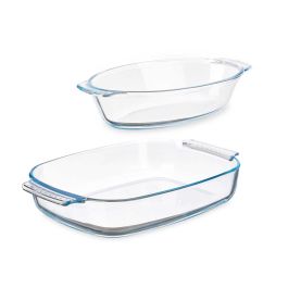 Set 2 Bandejas Borosilicato 700 2000Ml Vivalto 30X5CM (6 Unidades) Set 2 Bandejas Borosilicato 700 2000Ml Vivalto 30X5CM (6 Unidades)