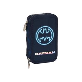 Plumier Doble Batman Legendary Azul marino 12.5 x 19.5 x 4 cm (28 piezas)