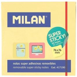 Notas Adhesivas Milan Super Sticky 90H 76X76 Pastel Amarillo 10 unidades Precio: 7.49999987. SKU: S8422230