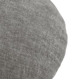Puff con almacenamiento gris VERSA 43x45 cm - Madera MDF, Poliéster, Tela chenilla Puff con almacenamiento gris VERSA 43x45 cm - Madera MDF, Poliéster, Tela chenilla