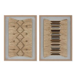 Cuadro Moderno DKD Home Decor Beige Natural 3 x 70 x 50 cm (2 Unidades) Precio: 116.69000057. SKU: B18BZ2JZBV