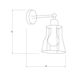 SKD-W1000 Aplique de Pared Artux de Metal Estilo Industrial Retro para Bombillas LED Filamento - Iluminación Interior, Hogar y Negocio