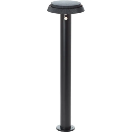 Brilliant BRI4004353437847 Poste de Exterior LED y Solar con Detector de Movimiento, Metal y Plástico, 4W, Negro