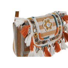 DKD Home Decor Bolso Mediterraneo Naranja Beige Poliester 9 x 75 x 25 cm (2 Unidades)
