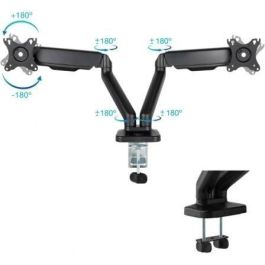 TooQ DB5132TNR-B Soporte de Mesa para 2 Monitores 17-32" hasta 9kg, Giratorio, Inclinable, VESA 75x75 100x100, Negro TooQ DB5132TNR-B Soporte de Mesa para 2 Monitores 17-32" hasta 9kg, Giratorio, Inclinable, VESA 75x75 100x100, Negro
