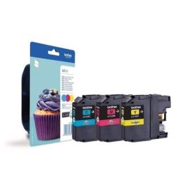 Brother LC123RBWBP Pack 3 Cartuchos de Tinta Color (C, Y, M) para MFC-J4510DW, MFC-J4410DW, MFC-J4610DW