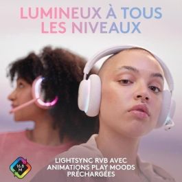 Logitech G - Auriculares para juegos - inalámbricos - G735 LIGHTSPEED RGB, Bluetooth, micrófono extraíble - White Mist Logitech G - Auriculares para juegos - inalámbricos - G735 LIGHTSPEED RGB, Bluetooth, micrófono extraíble - White Mist