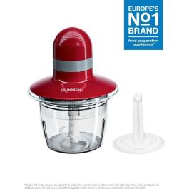 Bosch MMR08R2 Picadora Compacta y Batidora 400W, 0.8L, Cuchilla Acero Inoxidable, Batidor Huevos, Apto Lavavajillas