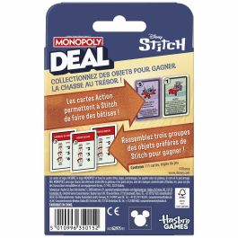 Hasbro HASG2975101 Monopoly Deal Stitch - Juego de Cartas Rápido (15 min) para Niños y Adultos (+8 años)