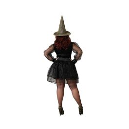 Disfraz Bruja Negra Vestido Corto Con Sombrero Para Mujer Adulta XXL