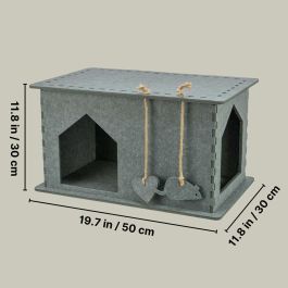 Trixie TRI4057589362711 Refugio Lene de Fieltro Gris 54 x 30 x 35 cm