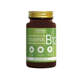 DIETISA Vitamina B12 60 Comprimidos. Contribuye al metabolismo energético y formación de glóbulos rojos. Producto vegano. Precio: 10.9499995. SKU: B15YRP38DL