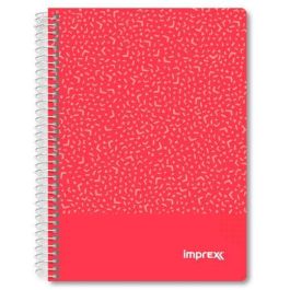 IMPREX Cuaderno Espiral Tapa PP A5 80H 90gr 4x4 Rojo (Pack 4 Unidades) (4 Unidades) Precio: 5.89000049. SKU: B1EL9ZNPPH