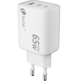 Leotec LECSPH65W3W2 Cargador de Pared GaN Universal 65W con 2xUSB Tipo-C y 1xUSB Tipo-A Precio: 18.49999976. SKU: B156NH4X8N