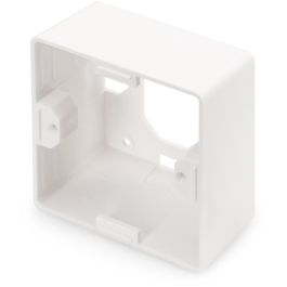 Digitus Caja de montaje en superficie para tomas Keystone 80x80mm, tipo alemán, blanco