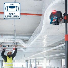 Bosch Professional GLL 3-80 C Nivel láser de línea 3x360° alcance 30-120m IP54 Bluetooth (versión con batería)