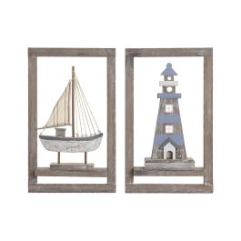 DKD Home Decor Decoración de Pared Atlantico Azul Blanco 8 x 50 x 30 cm (2 Unidades) Led Mdf Precio: 38.89000016. SKU: B1HF4V7JXD