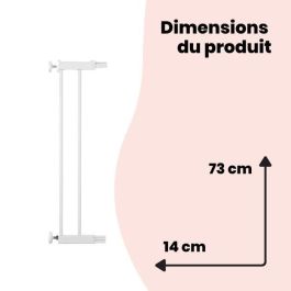 Safety 1st Extensión de barrera de seguridad para niños de 14 cm - Compatible con Easy Close Metal, Wood y Auto-Close - Color Blanco Safety 1st Extensión de barrera de seguridad para niños de 14 cm - Compatible con Easy Close Metal, Wood y Auto-Close - Color Blanco