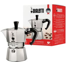 Bialetti Moka Express 1TZ Cafetera Italiana de Aluminio para 1 Taza