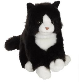 Peluche - Gipsy Toys - Gato Mimiz - 28cm - Negro/Blanco