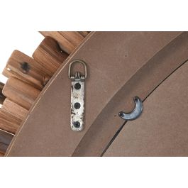 DKD Home Decor Espejo Alpino Rustico Blanco 4 x 128 x 128 cm