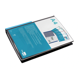 Liderpapel Carpeta 37735 Personaliza 40 Fundas Polipropileno DIN A4 Negra Portada y Lomo Personalizable