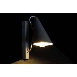 DKD Home Decor Lámpara Aplique Glam Gris Claro Dorado Metal 25 x 29 x 12 cm E27