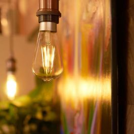 Shelly Bombilla LED Inteligente Vintage ST64 E27 Wi-Fi Regulable Transparente Blanco Cálido 7W 750lm CRI 80 IP20 2700K