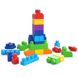 Mega Bloks Bolsa de Construcción 60 Piezas Azul para Bebés +7 Meses