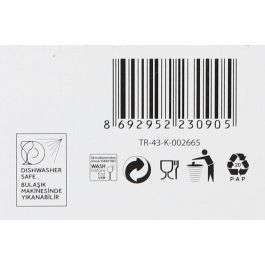 Lav Set 6 Vasos de Cristal Colección Terra 590 ml: Ideal para Agua o Refrescos, Diseño Moderno y Resistente para Uso Diario (8 Cajas)