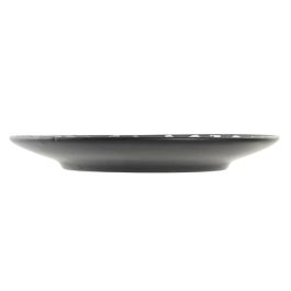 DKD Home Decor Plato Urban de Gres, Color Negro y Blanco, 20x20 cm. Apto para Microondas y Lavavajillas. Pack de 12 Platos