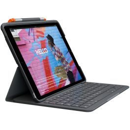 Logitech Slim Folio Teclado y Funda Bluetooth para iPad 7ª/8ª Generación QWERTZ DE Gris Oscuro