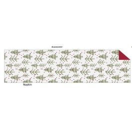 DKD Home Decor Camino de Mesa de Navidad Alpina con Patrón de Árboles, de Poliéster, Colores Verde y Blanco, 150x50 cm Precio: 4.94999989. SKU: B15JBFZW84