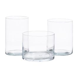 Jarrón Decoración Transparente Cristal 15 X 15 X 20 cm