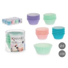 Set 100 Moldes Papel Reposteria 8Cm Surtidos Kinvara (48 Unidades)