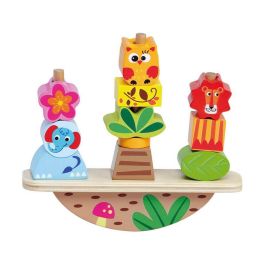 Molto Balancín Apilable de Madera, 12 Piezas para Desarrollo de Habilidades Motoras y Equilibrio en Niños +1 Año, 20x11x5 cm