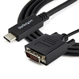 Adaptador USB C a DVI Startech CDP2DVIMM2MB 2 m Negro Adaptador USB C a DVI Startech CDP2DVIMM2MB 2 m Negro